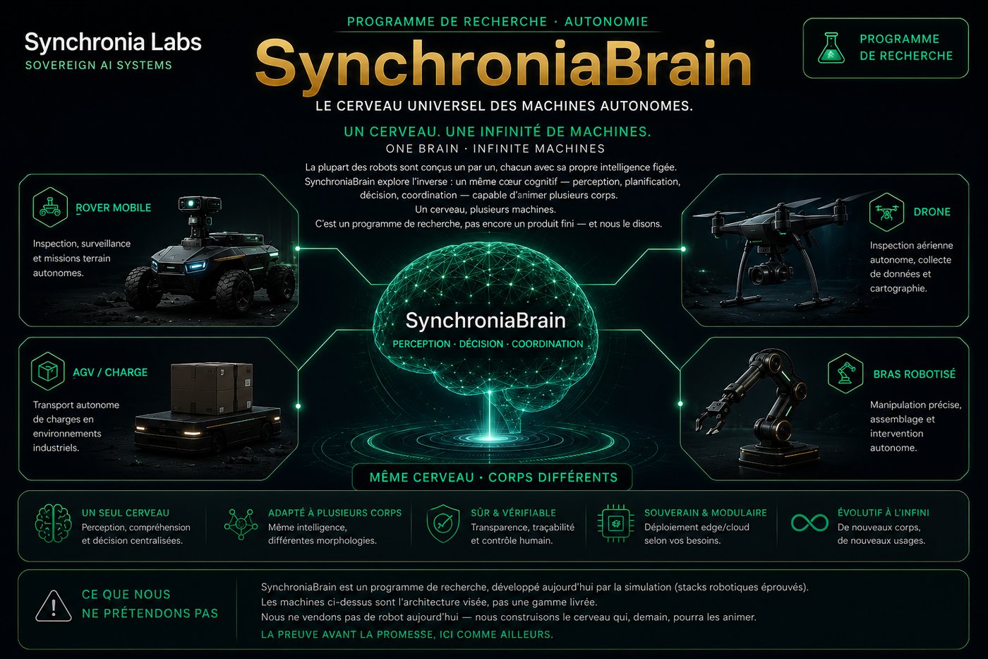 SynchroniaBrain — un cerveau, une infinité de machines
